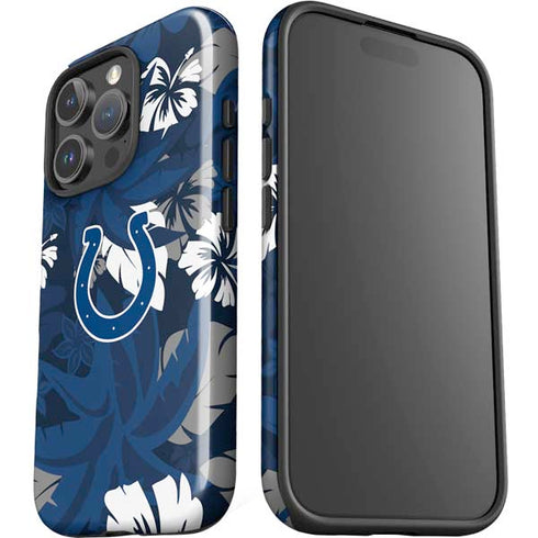 NFL Indianapolis Colts Tropical Print iPhone 16 Pro Max Impact Case