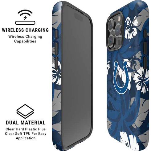 NFL Indianapolis Colts Tropical Print iPhone 16 Pro Max Magsafe Impact Case