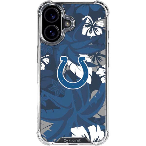NFL Indianapolis Colts Tropical Print iPhone 17 Clear Case