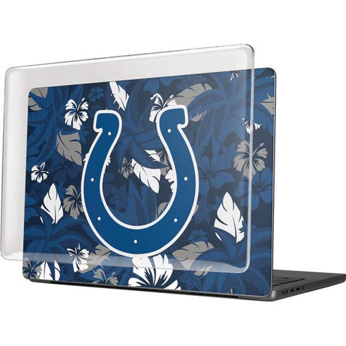 NFL Indianapolis Colts Tropical Print MacBook Pro 14in (2021-24) Case plus Skin