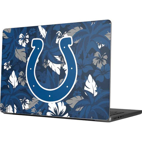 NFL Indianapolis Colts Tropical Print Apple MacBook Pro 14-inch Skin