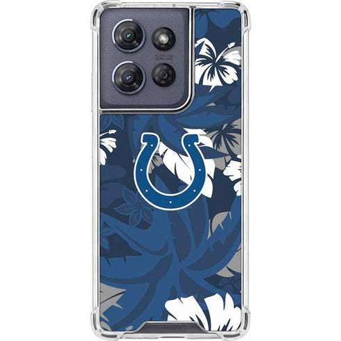 NFL Indianapolis Colts Tropical Print Moto G Power 5G (2025) Clear Case