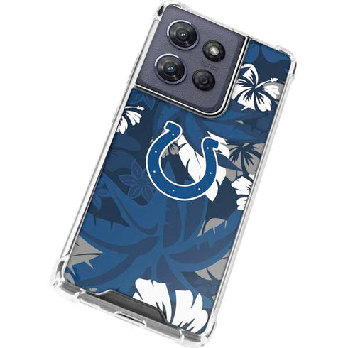 NFL Indianapolis Colts Tropical Print Moto G Power 5G (2025) Clear Case