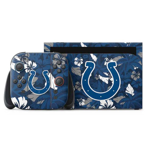 NFL Indianapolis Colts Tropical Print Nintendo Switch 2 (2025) with Joy-Con Skin