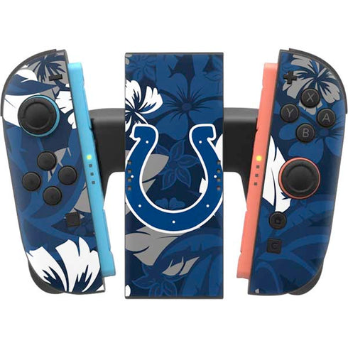 NFL Indianapolis Colts Tropical Print Nintendo Switch 2 (2025) Joy-Con Controller Skin