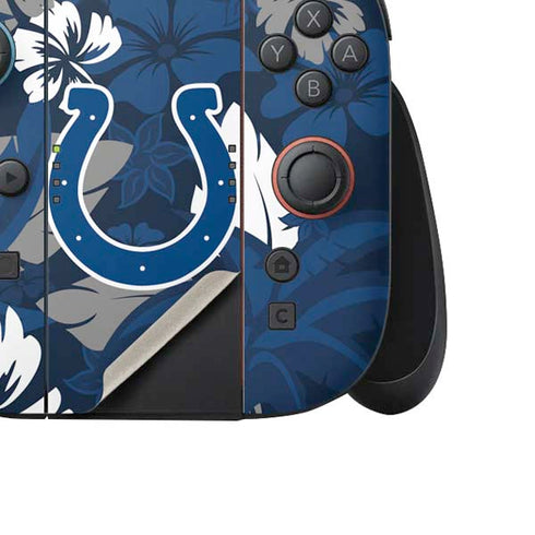 NFL Indianapolis Colts Tropical Print Nintendo Switch 2 (2025) Joy-Con Controller Skin