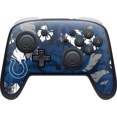 NFL Indianapolis Colts Tropical Print Nintendo Switch 2 (2025) Pro Controller Skin