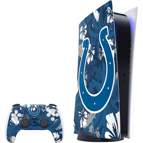 NFL Indianapolis Colts Tropical Print PlayStation PS5 Skins
