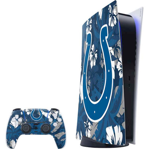 NFL Indianapolis Colts Tropical Print PlayStation PS5 Skins