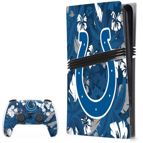 NFL Indianapolis Colts Tropical Print PS5 Pro Bundle Skin