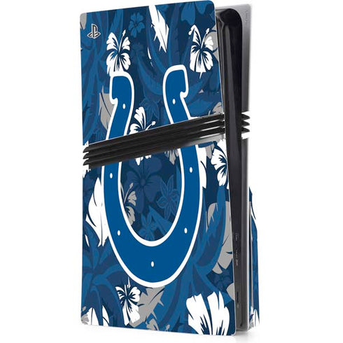 NFL Indianapolis Colts Tropical Print PS5 Pro Disk Console Skin