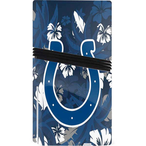 NFL Indianapolis Colts Tropical Print PS5 Pro Disk Console Skin
