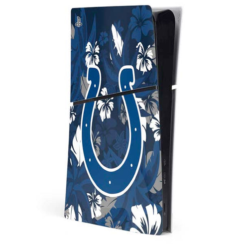 NFL Indianapolis Colts Tropical Print PS5 Slim Digital Edition Console Skin