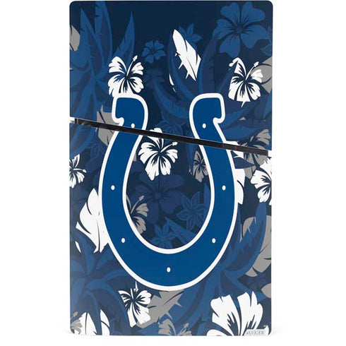NFL Indianapolis Colts Tropical Print PS5 Slim Digital Edition Console Skin