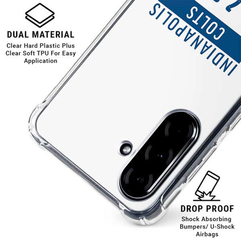 NFL Indianapolis Colts White Performance Series Galaxy A36 5G Clear Case