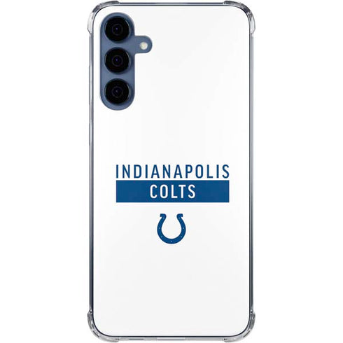 NFL Indianapolis Colts White Performance Series Galaxy A55 5G Clear Case