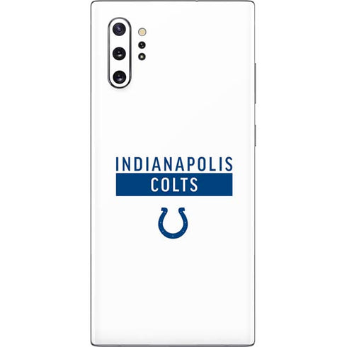 NFL Indianapolis Colts White Performance Series Galaxy Note 10 Plus Skin