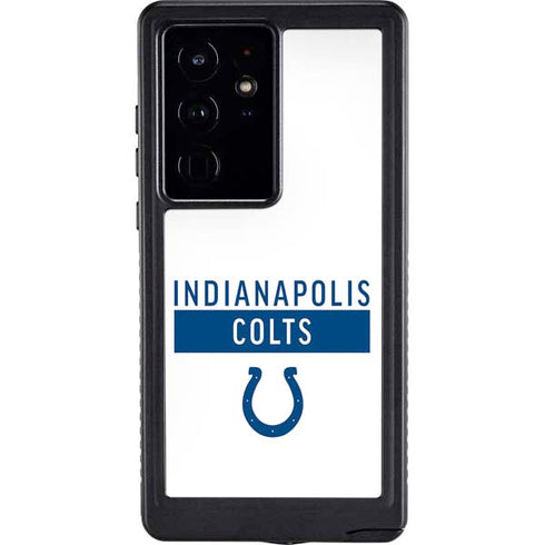 NFL Indianapolis Colts White Performance Series Galaxy S24 Ultra Waterproof Case