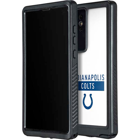 NFL Indianapolis Colts White Performance Series Galaxy S24 Ultra Waterproof Case