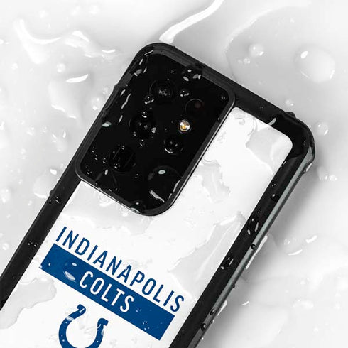 NFL Indianapolis Colts White Performance Series Galaxy S24 Ultra Waterproof Case