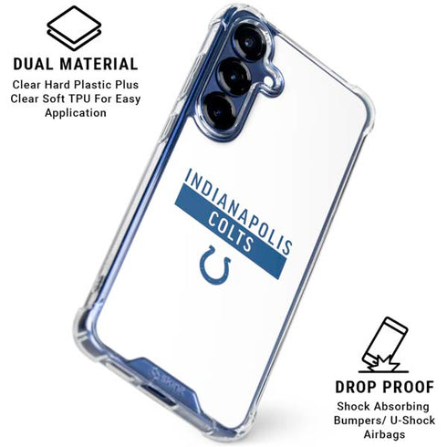 NFL Indianapolis Colts White Performance Series Galaxy S25 Clear Case