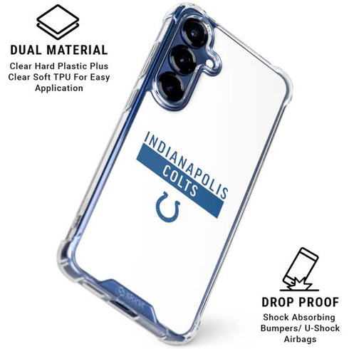 NFL Indianapolis Colts White Performance Series Galaxy S25 Plus Clear Case