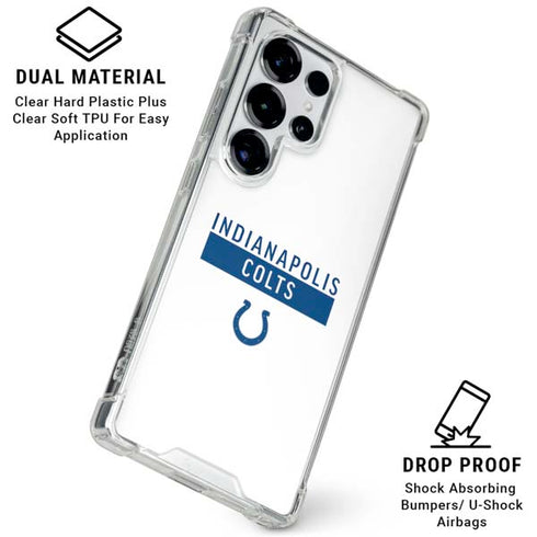NFL Indianapolis Colts White Performance Series Galaxy S25 Ultra Clear Case