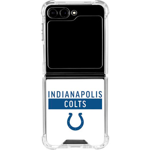 NFL Indianapolis Colts White Performance Series Galaxy Z Flip6 Clear Case