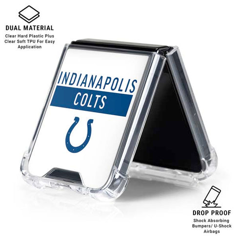 NFL Indianapolis Colts White Performance Series Galaxy Z Flip6 Clear Case