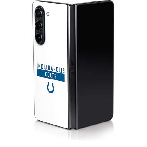 NFL Indianapolis Colts White Performance Series Galaxy Z Fold5 5G Skin