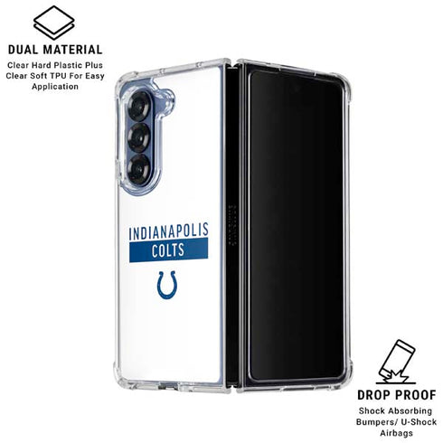 NFL Indianapolis Colts White Performance Series Galaxy Z Fold6 Clear Case