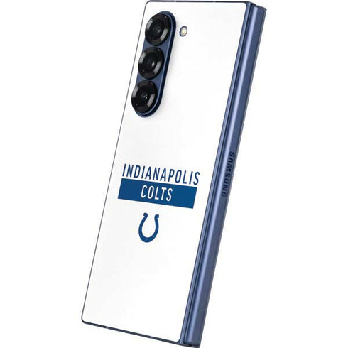 NFL Indianapolis Colts White Performance Series Galaxy Z Fold6 Skin