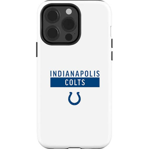 NFL Indianapolis Colts White Performance Series iPhone 15 Pro Impact Case