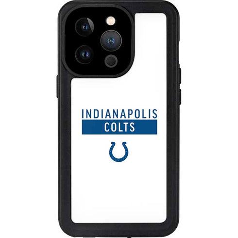 NFL Indianapolis Colts White Performance Series iPhone 15 Pro Waterproof Case