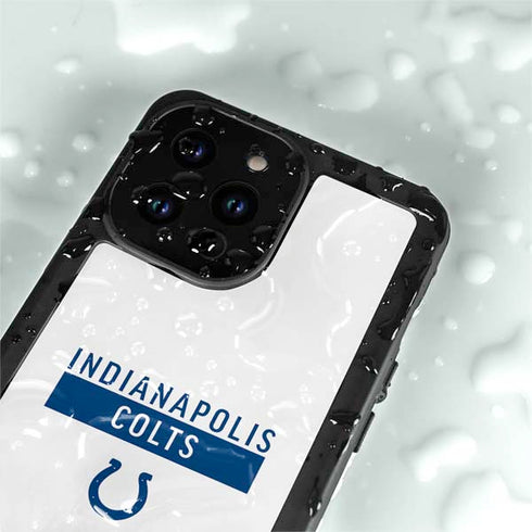 NFL Indianapolis Colts White Performance Series iPhone 15 Pro Waterproof Case