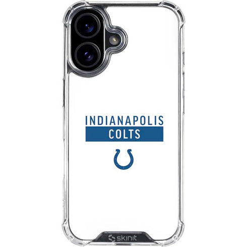NFL Indianapolis Colts White Performance Series iPhone 16 Clear Case