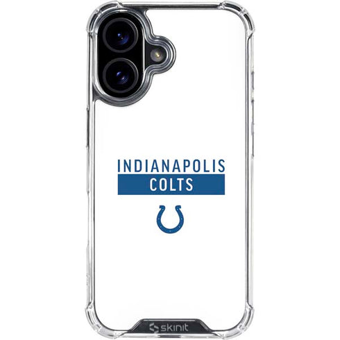 NFL Indianapolis Colts White Performance Series iPhone 16 Plus Clear Case