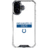 NFL Indianapolis Colts White Performance Series iPhone 16 Plus Clear Case