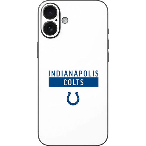 NFL Indianapolis Colts White Performance Series iPhone 16 Plus Skin