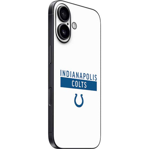 NFL Indianapolis Colts White Performance Series iPhone 16 Plus Skin