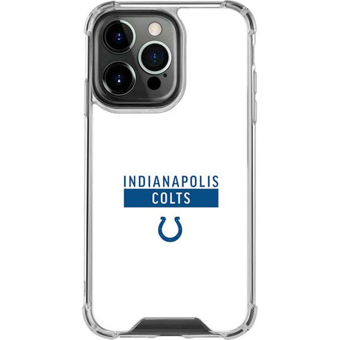 NFL Indianapolis Colts White Performance Series iPhone 16 Pro Clear Case