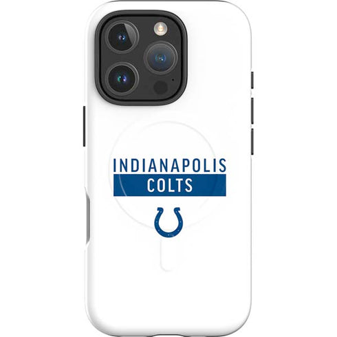 NFL Indianapolis Colts White Performance Series iPhone 16 Pro Magsafe Impact Case