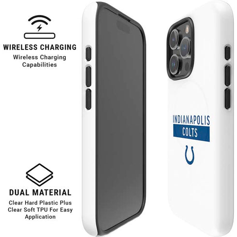 NFL Indianapolis Colts White Performance Series iPhone 16 Pro Magsafe Impact Case