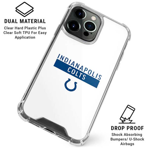 NFL Indianapolis Colts White Performance Series iPhone 16 Pro Max Clear Case