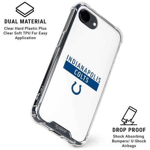 NFL Indianapolis Colts White Performance Series iPhone 16e Clear Case