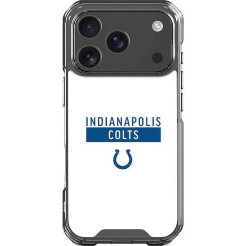 NFL Indianapolis Colts White Performance Series iPhone 18 Pro Clear Case
