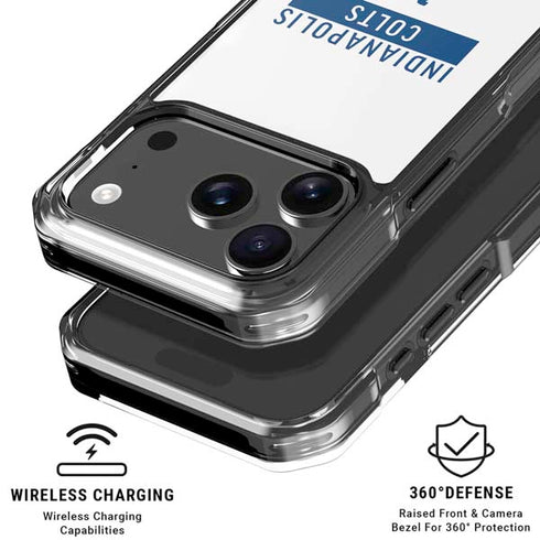 NFL Indianapolis Colts White Performance Series iPhone 18 Pro Clear Case