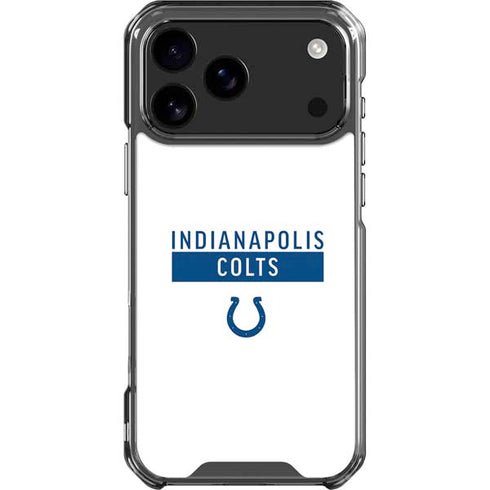 NFL Indianapolis Colts White Performance Series iPhone 18 Pro Max Clear Case