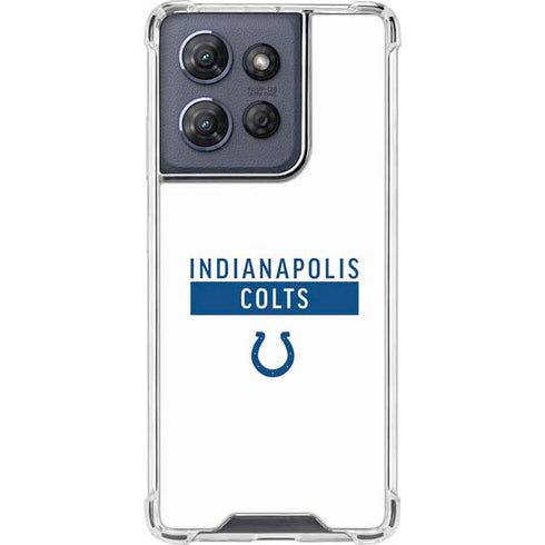 NFL Indianapolis Colts White Performance Series Moto G 5G (2025) Clear Case