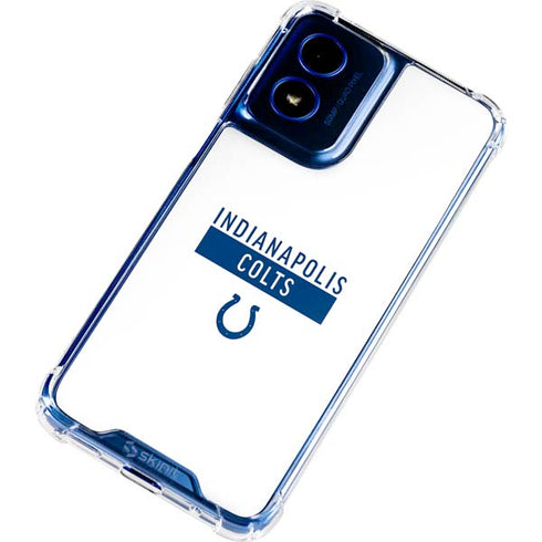 NFL Indianapolis Colts White Performance Series Moto G 5G (2024) Clear Case